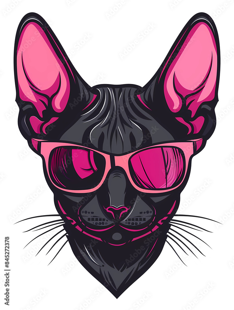 adorable sphinx cat wear sunglasses adorable sphinx cat wear sunglasses