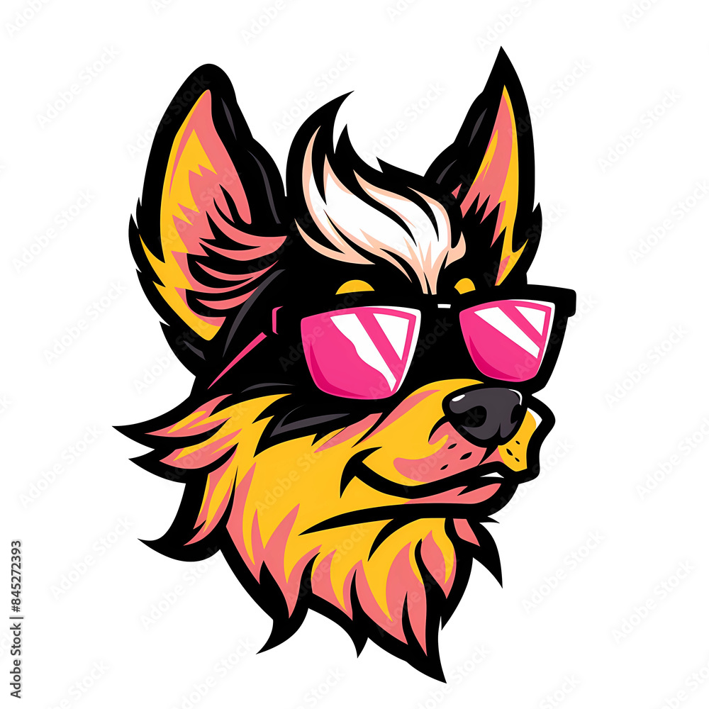cute dog wear sunglasses, suitable for mascot cute dog wear sunglasses, suitable for mascot