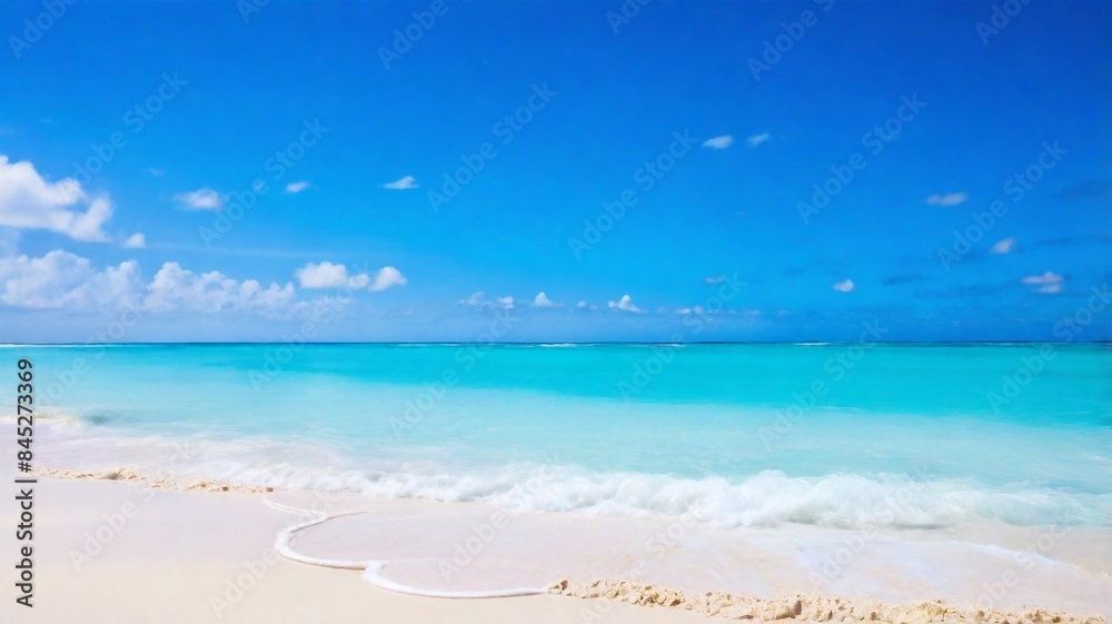 Obraz premium Sandy beach, sea and sky