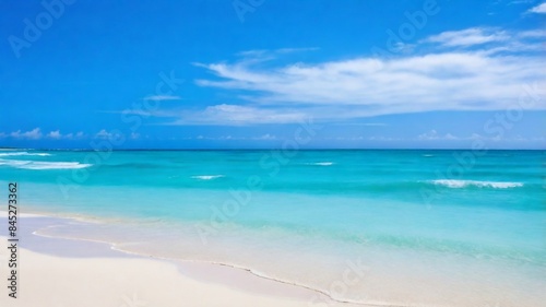 Sandy beach, sea and sky