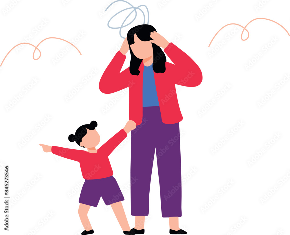 The child is annoying the girl. The child is annoying the girl.