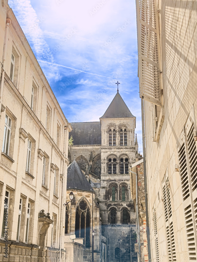 Fototapeta premium Traditional Cathedral in Chalons-en-Champagne in France