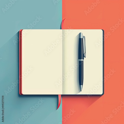 notebook and pen