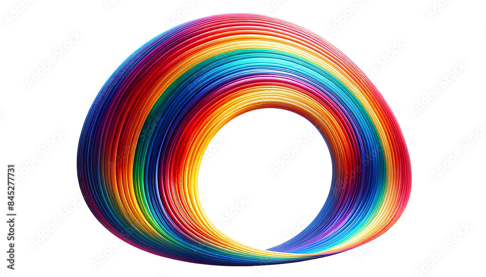 Obraz premium Rainbow shape isolated on transparent or white background