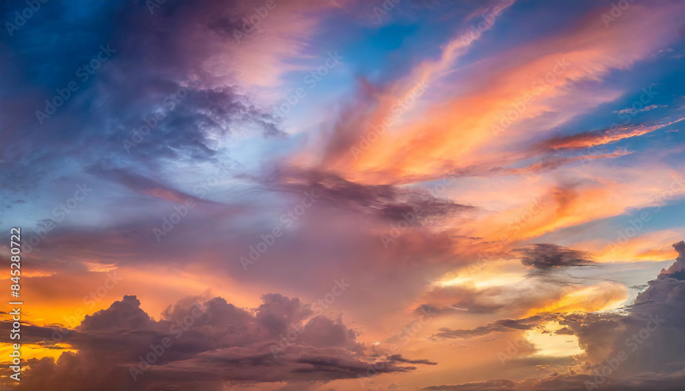 Fototapeta premium 黄昏の空,twilight,Generative AI AI画像