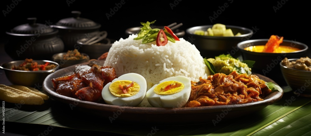 Tapai pulut a traditional Malay food in Asia showcases the essence of traditional cuisine boasting depth of flavor and a visually appealing presentation perfect for photography with its ample copy sp Tapai pulut a traditional Malay food in Asia showcases the essence of traditional cuisine boasting depth of flavor and a visually appealing presentation perfect for photography with its ample copy sp