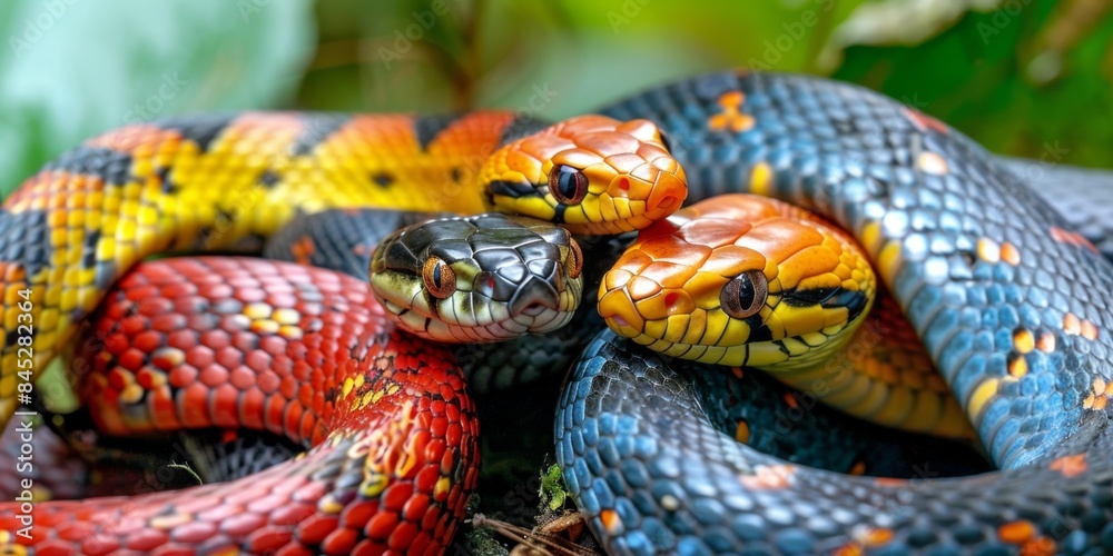 Fototapeta premium World Snake Day, 2025, Year of the Snake, Spring Festival, Chinese Zodiac, New Year, Animal World, Zoo, Animals Live in Harmony, Humans, Protect Animals, Wild Animals, Hobbies, Danger, Culture, Belief