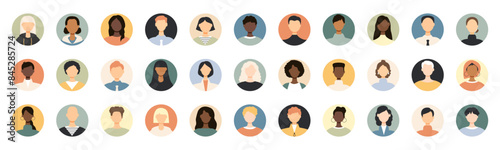 Icons of different people. Modern design.