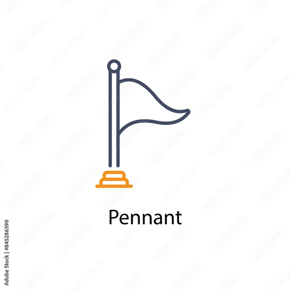 Pennant vector icon Pennant vector icon