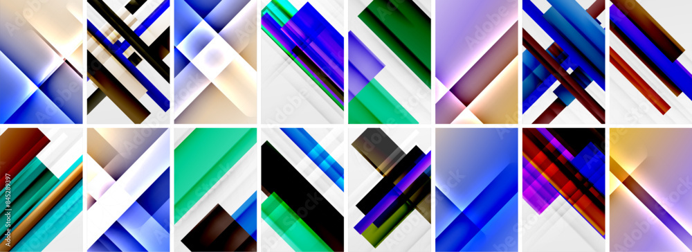 Set of low poly triangles poster geometric backgrounds. Vector Illustration For Wallpaper, Banner, Background, Card, Book Illustration, landing page Set of low poly triangles poster geometric backgrounds. Vector Illustration For Wallpaper, Banner, Background, Card, Book Illustration, landing page