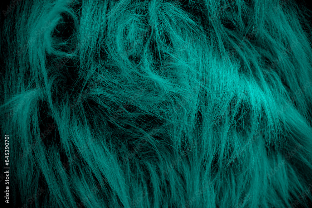 Fototapeta turquoise velour plush cloth textured background