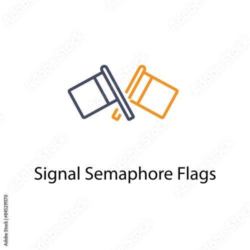 Signal Semaphore Flags vector icon