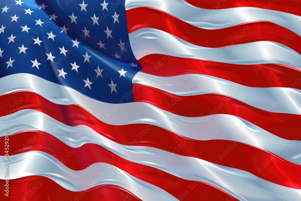 American Flag Waving Gracefully American Flag Waving Gracefully