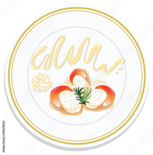 Beautifully arranged food on a plate