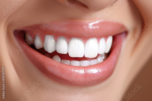 Close-Up of a Bright Smile with White Teeth