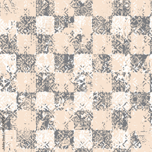 Simple graphic check texture.Textile geometrical check texture background pattern. simple brown theme checks pattern with white background used for © PATTERN_SPIRIT