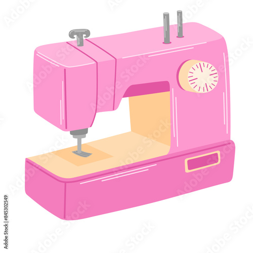 Sewing machine. Flat vector illustration isolated on white background