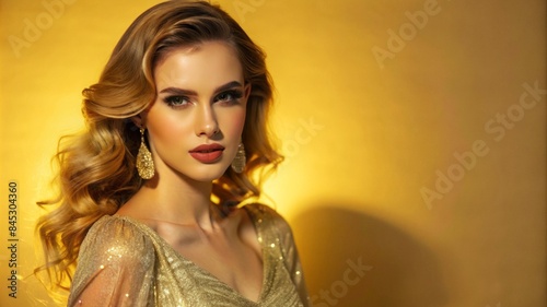 a young woman with an elegant pose