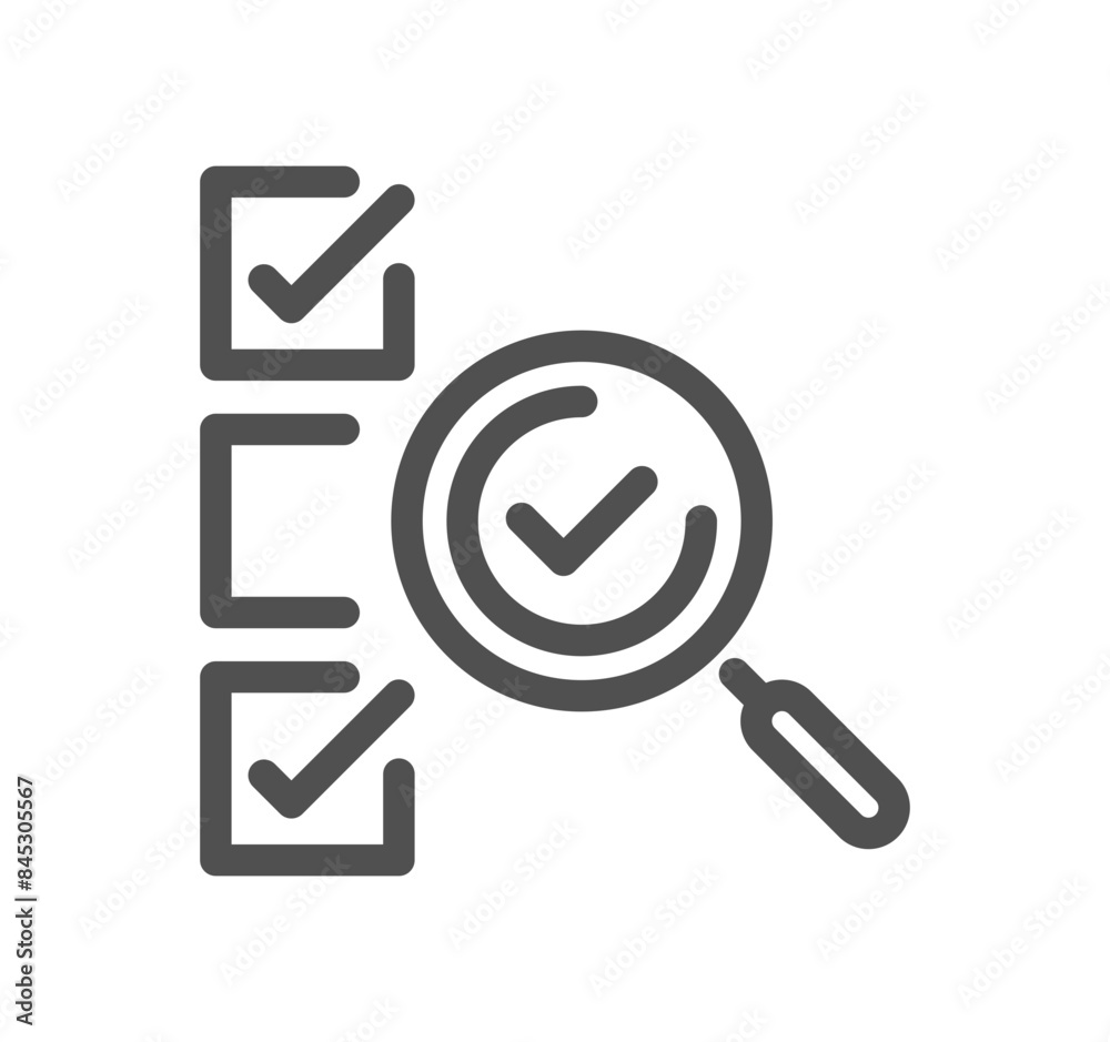 Inspection related icon outline and linear vector. Inspection related icon outline and linear vector.