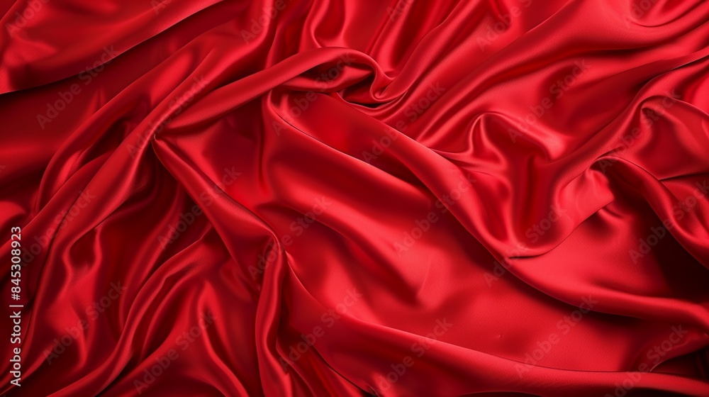 Silky Red Fabric Texture Background Silky Red Fabric Texture Background