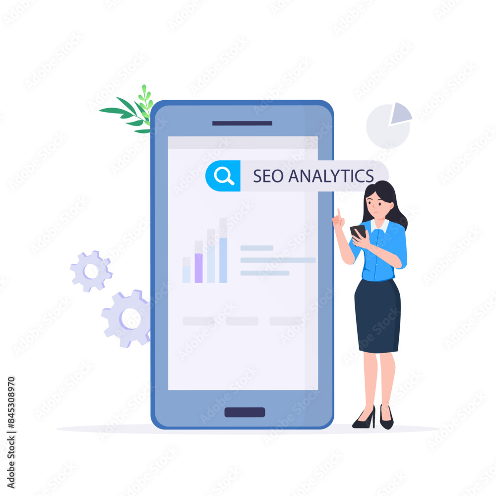 SEO Optimization, web analytics and seo marketing social media concept SEO Optimization, web analytics and seo marketing social media concept
