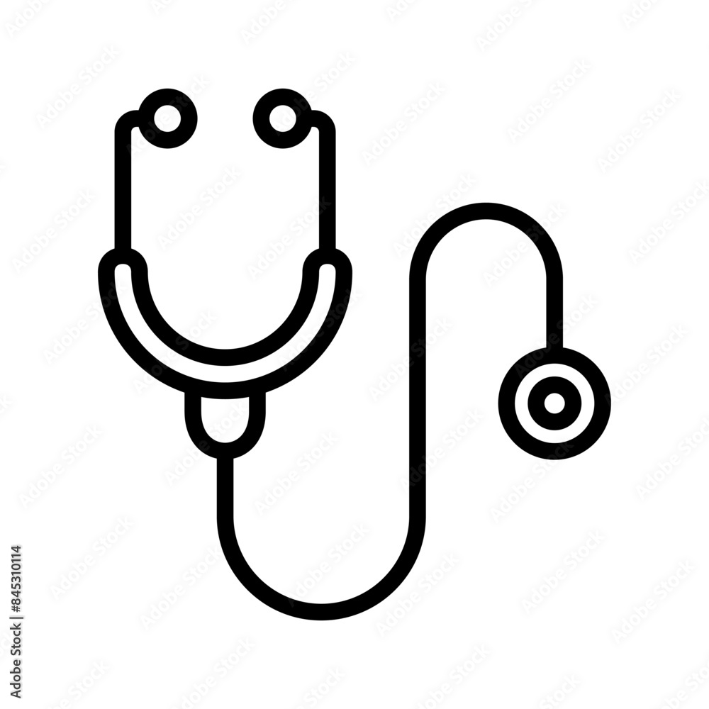 Stethoscope icon line vector design illustration
