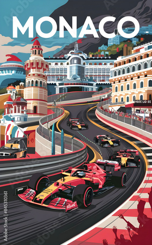 Monaco Travel Poster design | Grand Prix | Racing