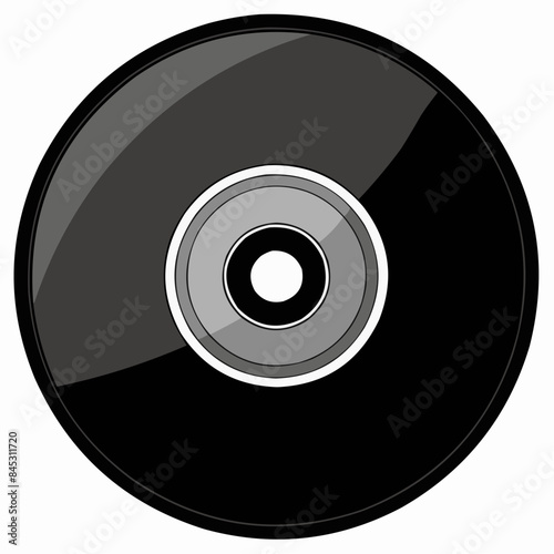 vinyl disc isolated on white background