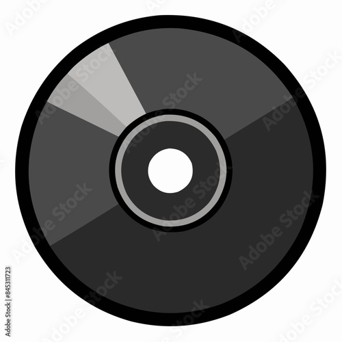 vinyl disc isolated on white background