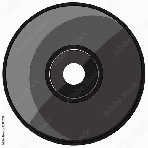 vinyl disc isolated on white background