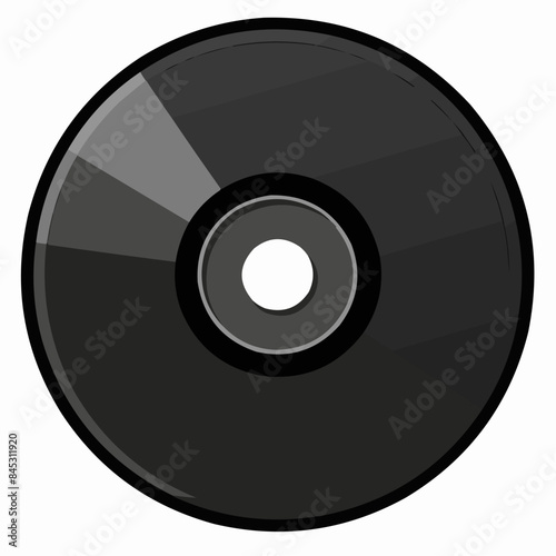 vinyl disc isolated on white background