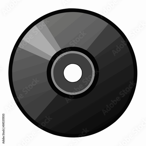 vinyl disc isolated on white background