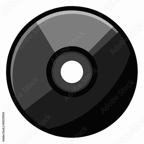 vinyl disc isolated on white background