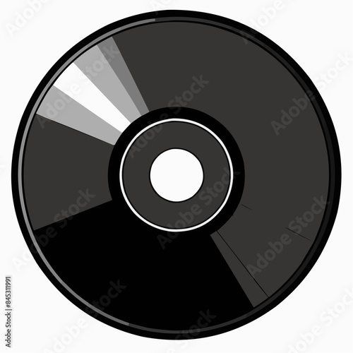 vinyl disc isolated on white background