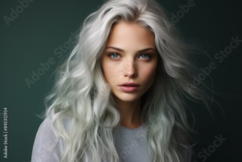 a woman with long white hair © Eva