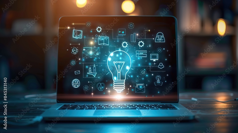 Modern graphic that elegantly captures the essence of learning design and technology Modern graphic that elegantly captures the essence of learning design and technology