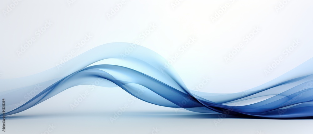 Fototapeta premium Sleek 3D abstract business theme, clean lines, blue gradient