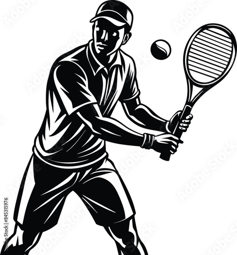 tennis player illustration