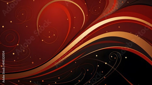 Red background with a wave pattern