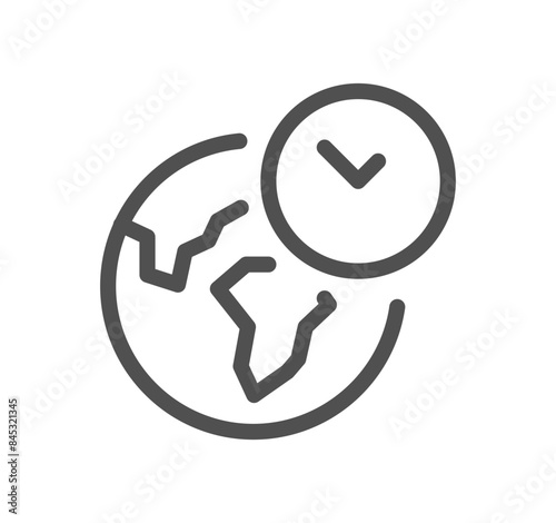 Time related icon outline and linear vector.