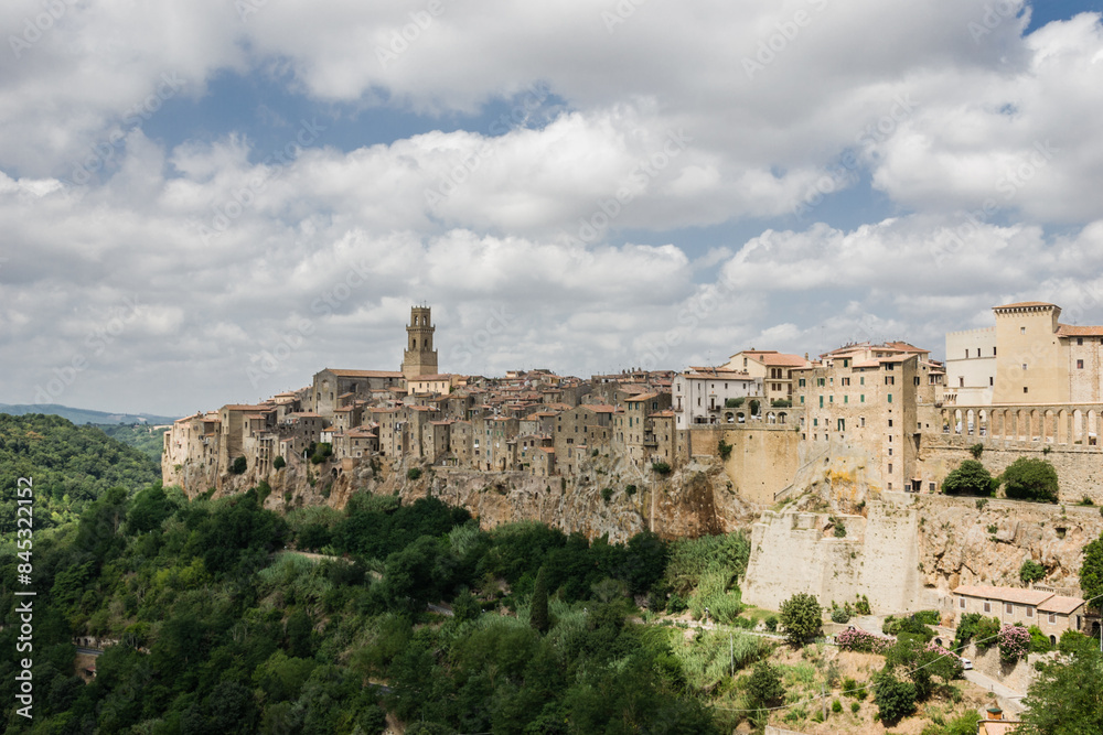 Medieval Pitigliano town over tuff rocks in province of Grosseto, Tuscany, Italy. Medieval Pitigliano town over tuff rocks in province of Grosseto, Tuscany, Italy.