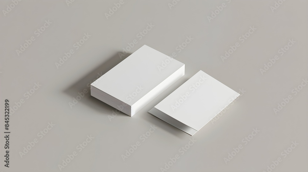 3D rendered Business card mock up with front and back. Empty mockup for Presentation on isolated Light Grey background 3D rendered Business card mock up with front and back. Empty mockup for Presentation on isolated Light Grey background