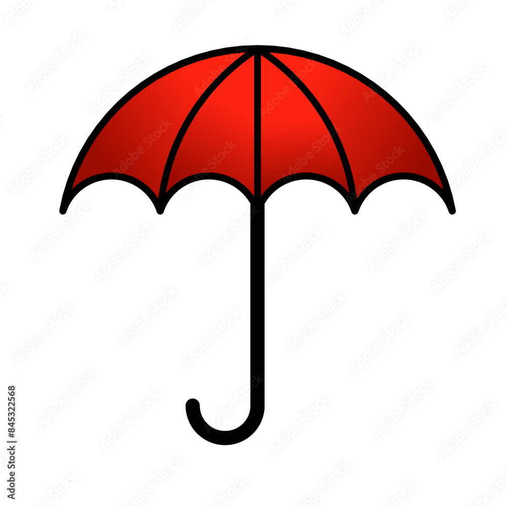 red umbrella icon vector design graphic