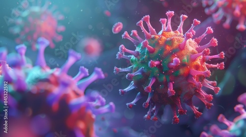 abstract corona viruses background, close up