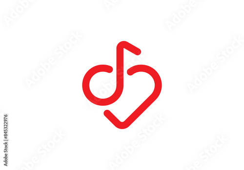 love music logo. abstract play music sound studio vector design