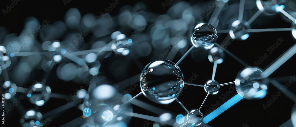 Molecular Structure Model in Monochrome Molecular Structure Model in Monochrome