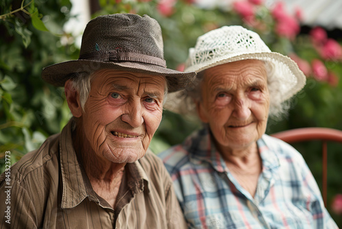 Portrait of senior couple for Cousins Day every year on July 24