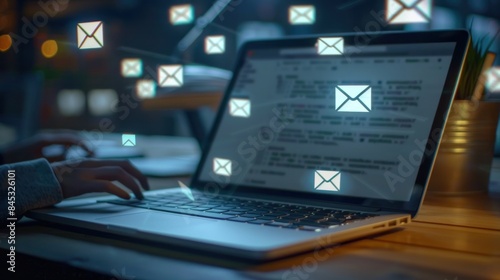 image features laptop email icon