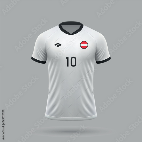 3d realistic soccer away jersey Austria national team 2024