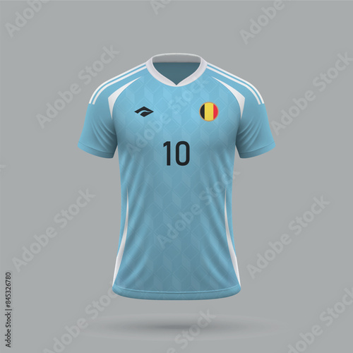 3d realistic soccer away jersey Belgium national team 2024